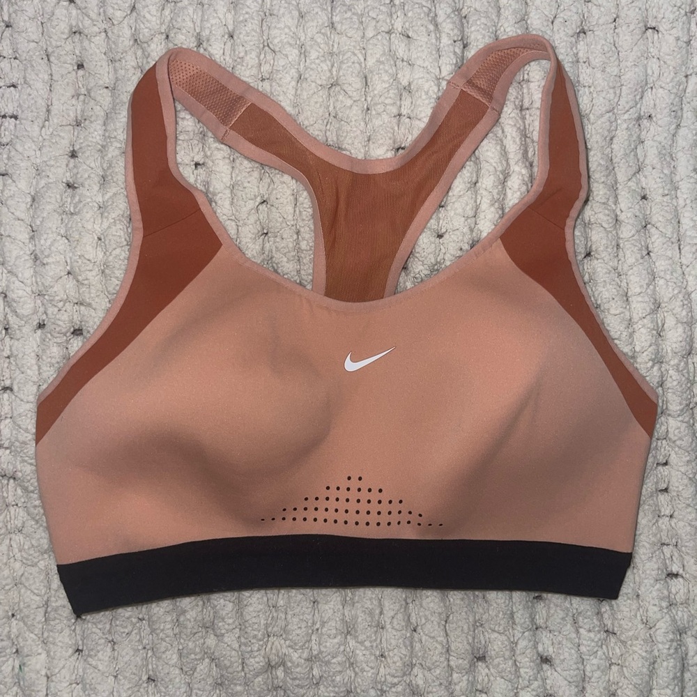 Nike Women's Brown and Black Sports Bra